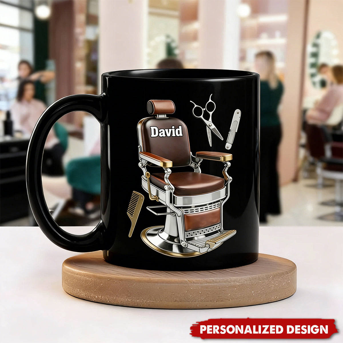 Personalized Barber Chair Mug - Gift For Barbers and Stylists