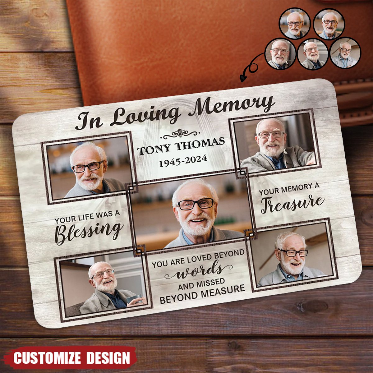In Loving Memory You Life Was A Blessing - Personalized Wallet Card