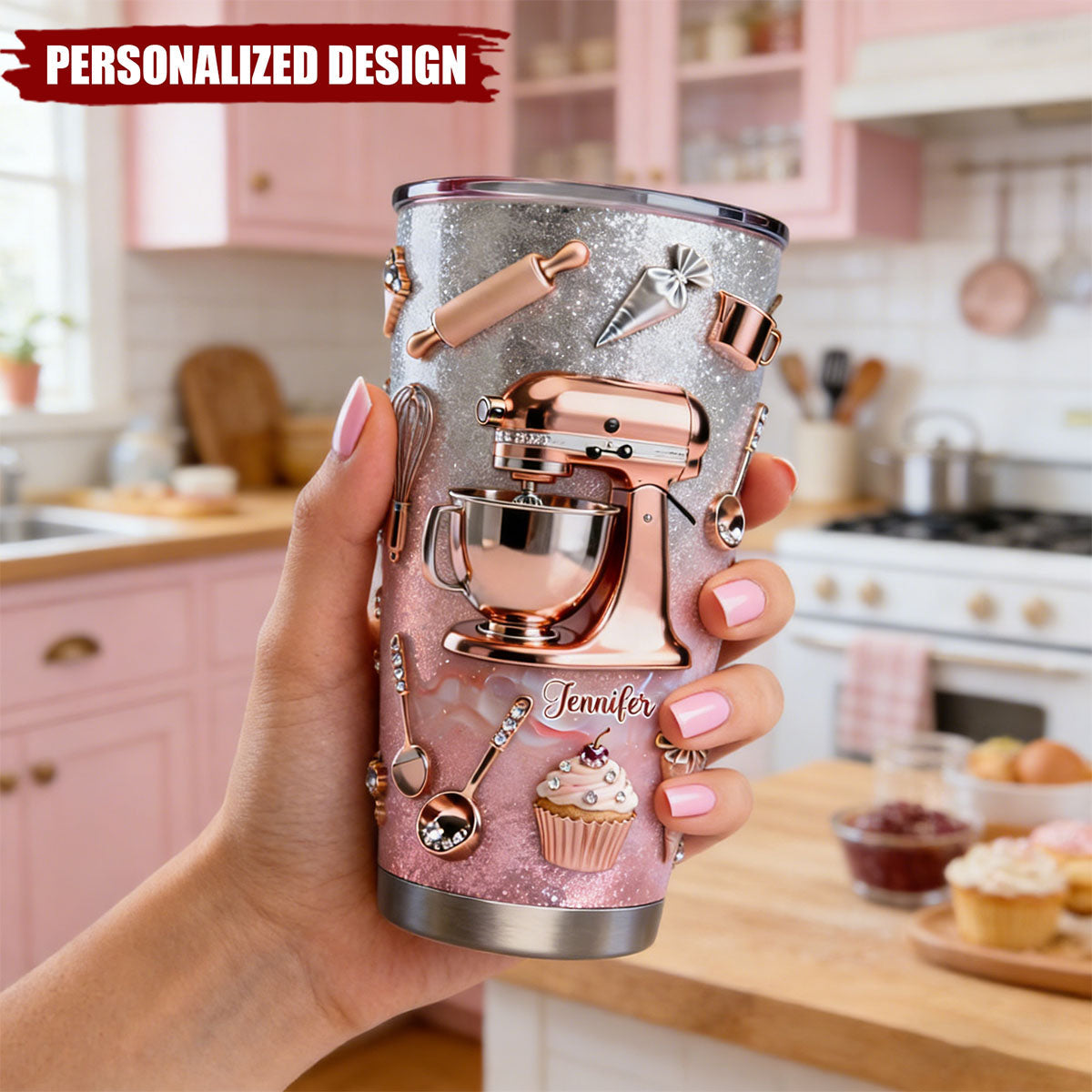 Custom Name Baking Tumbler – Perfect Gift for Bakers, Baking Lover