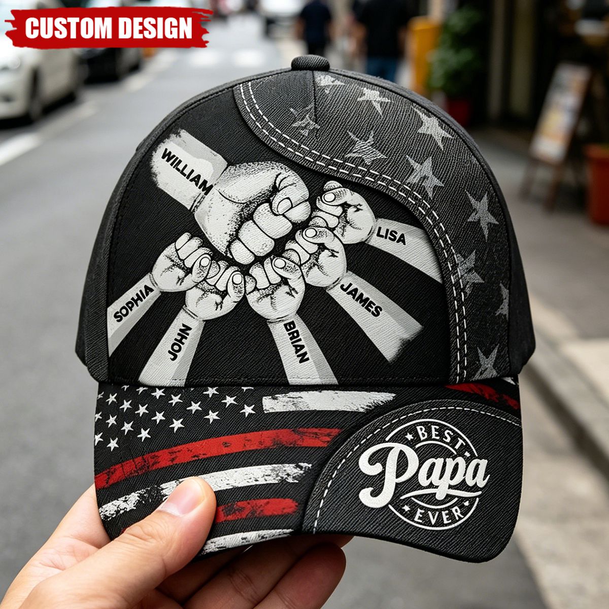 The Power Of Dad Comes From Love - Personalized Custom Classic Cap