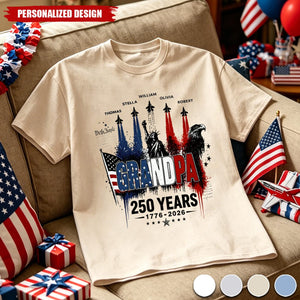 Personalized  America’s 250th T-Shirt - Custom kids Names