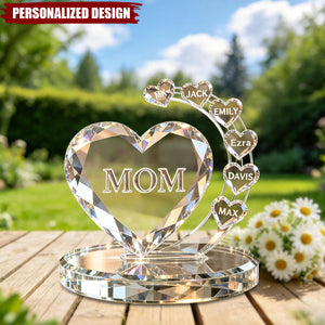 Personalized Heart-Shaped Plaque With Name, Gift For Grandma Or Mom