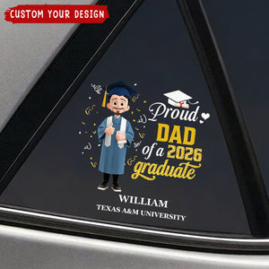 Proud Dad Of A Graduate - Personalized Sticker 2026
