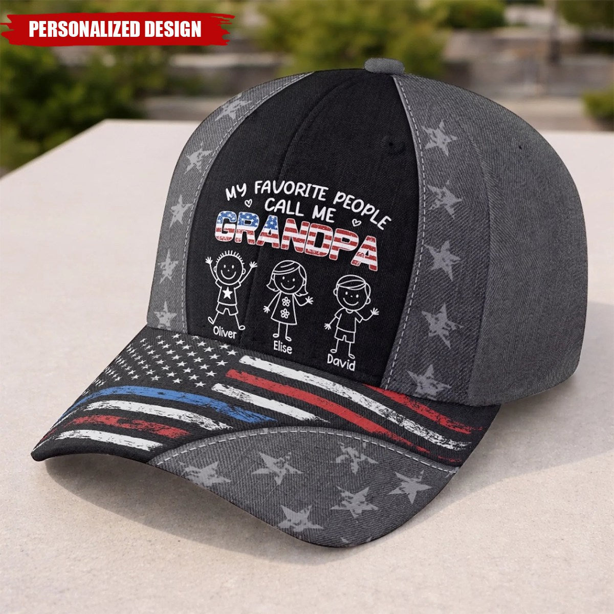 My Favorite People Call Me Grandpa Custom Name Hat - Father's Day Birthday Gifts For Dad, Grandpa