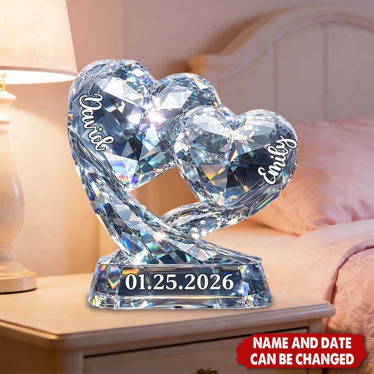 Personalized Heart Plaque – Valentine’s Day Gift for Couples