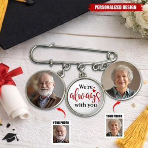 I'm Always With You - Personalized Lapel Pin With Photo Charms
