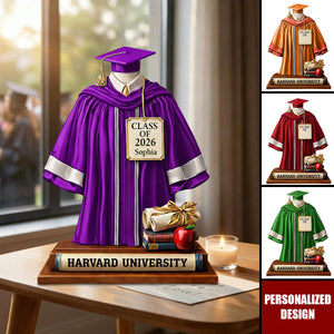 Personalized Graduation Gown Plaque - Graduation Gift for Her, For Him