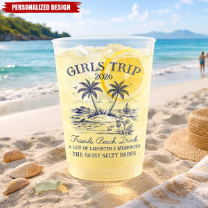 Personalized Girls Trip 2026 Beach Party Cups - Vacation And Travel Gifts For Best Friends, Family