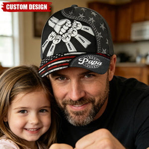 The Power Of Dad Comes From Love - Personalized Custom Classic Cap