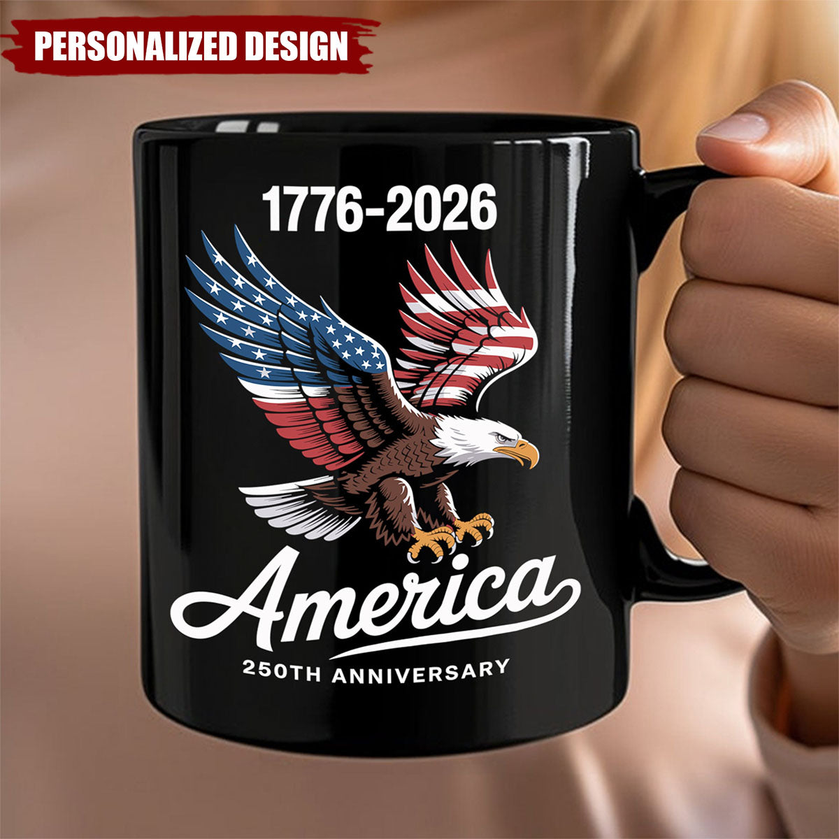 America 250th Anniversary Eagle Mug —  Patriotic Gift for Coffee Lovers