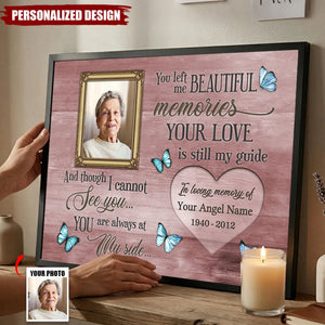 Heaven in Our Home Personalized Poster - Custom Photo & Name Memorial Gift