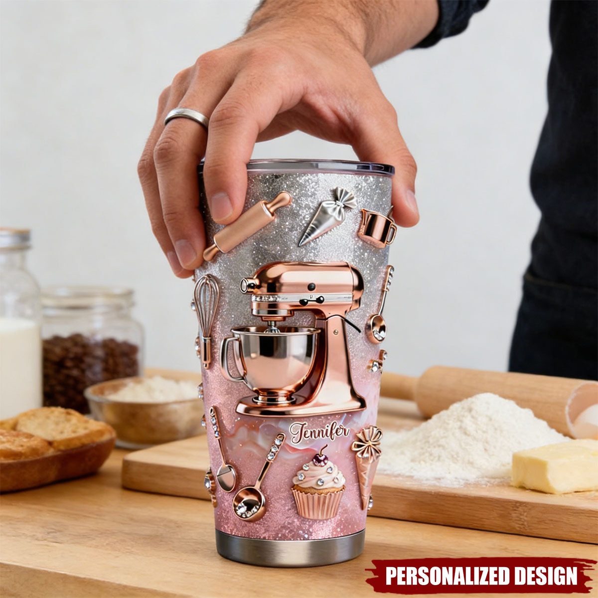 Custom Name Baking Tumbler – Perfect Gift for Bakers, Baking Lover