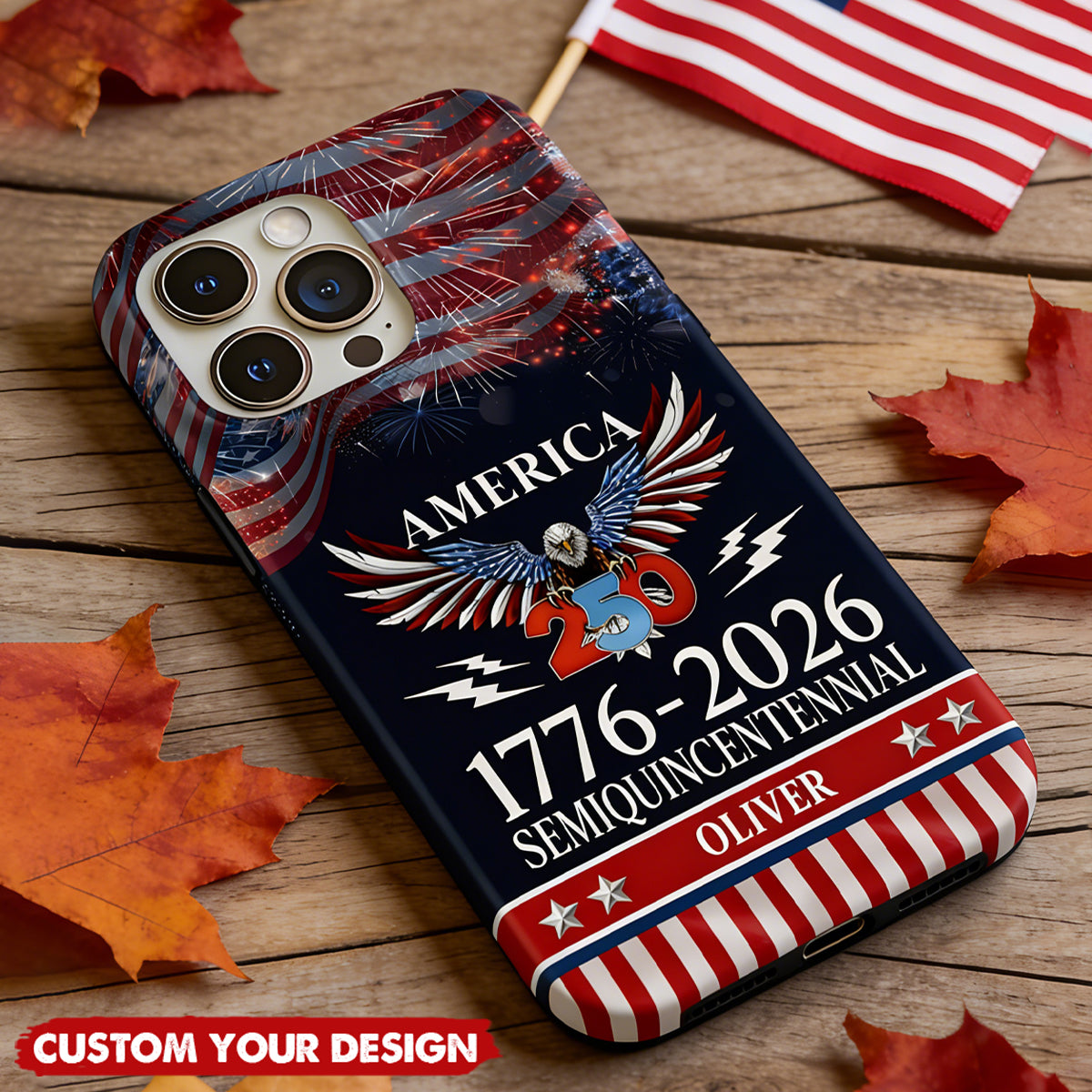 Custom Name 250th United States Semiquincentennial Phone Case
