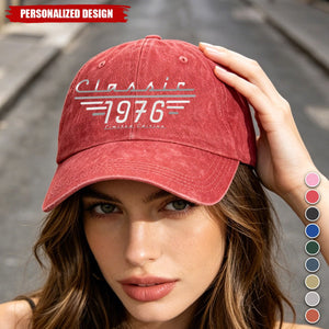 Personalized Classic Limited Edition Custom Birth Year Baseball Cap - Gift for Men Women
