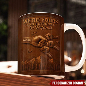 Personalized Dad Fist Bump Mug - Personalized Dad Fist Bump Mug