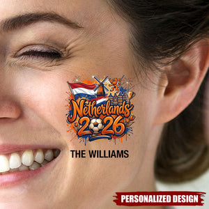 Personalized 2026 World Cup Country Tattoos - Custom Name