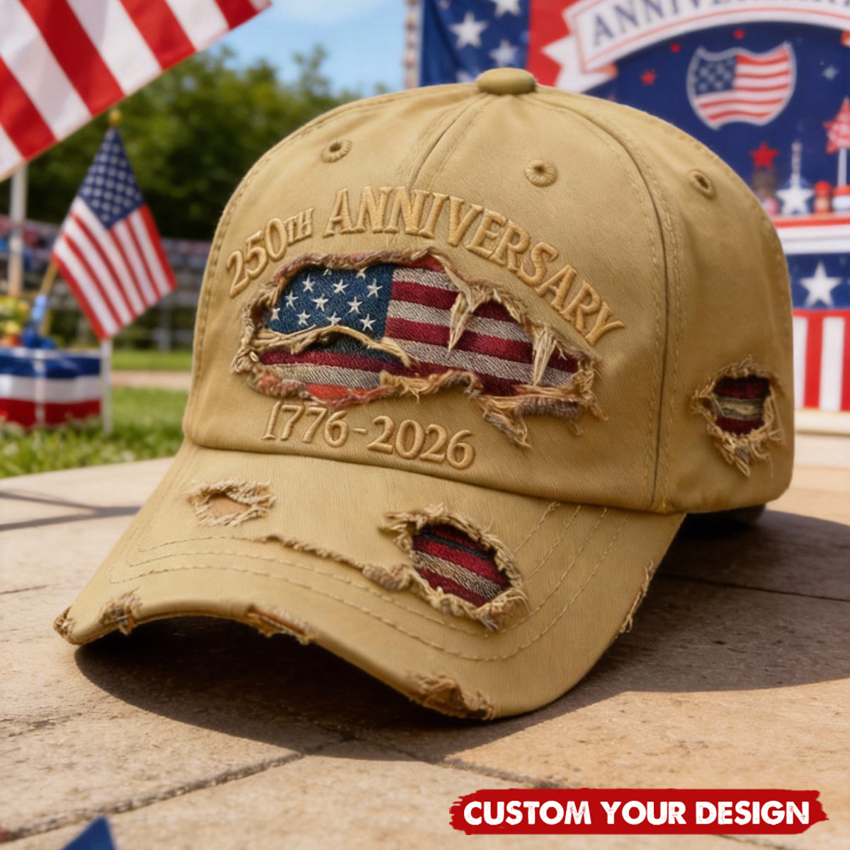 USA 1776 - 2026 Anniversary Baseball Hat, 250th Freedom Cap