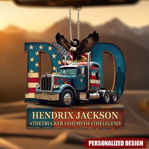 Personalized Trucker Car Hanging Ornament – Gift For Truck Drivers