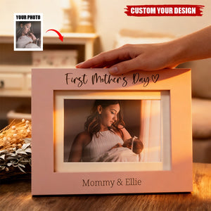 Custom First Mother's Day Photo Frame – Personalized Mom & Baby Name Picture Frame
