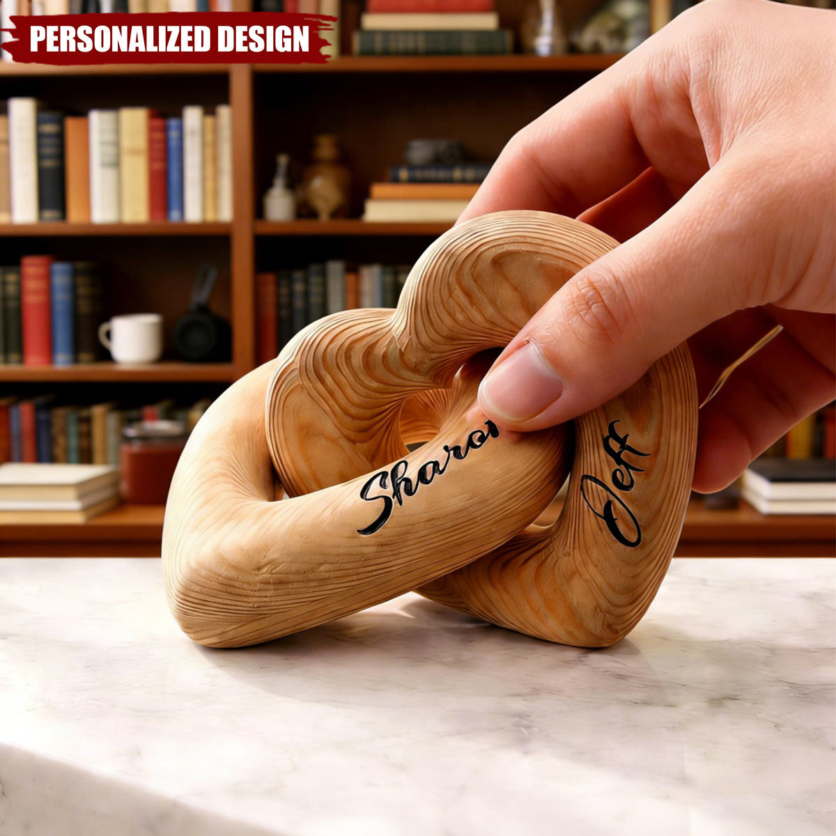 Personalized Infinity Heart Sculpture — Perfect Valentine’s Day Gift