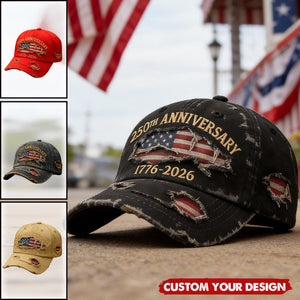 USA 1776 - 2026 Anniversary Baseball Hat, 250th Freedom Cap