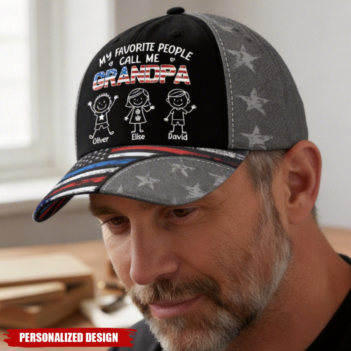 My Favorite People Call Me Grandpa Custom Name Hat - Father's Day Birthday Gifts For Dad, Grandpa
