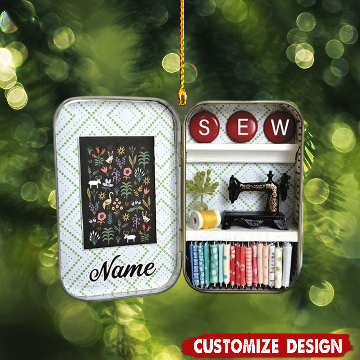 Personalized Sewing Box Ornament-Gift For Sewing Lovers-2024 New Release