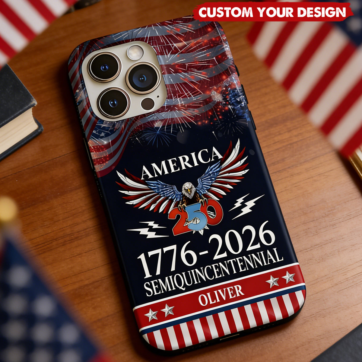 Custom Name 250th United States Semiquincentennial Phone Case