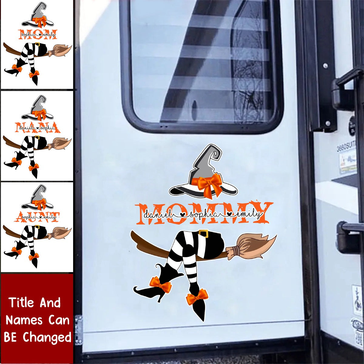 Personalized Gift For Nana/Mom Witch Halloween Decal