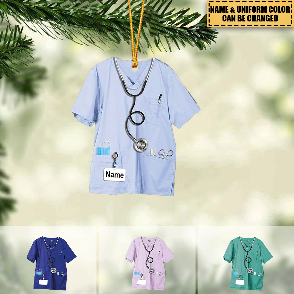 Custom Christmas Ornament  Gift For Nurse - Nurse Uniform Christmas Ornament