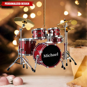 Personalized Acrylic Drum Ornament Gift For Drummers Musicians