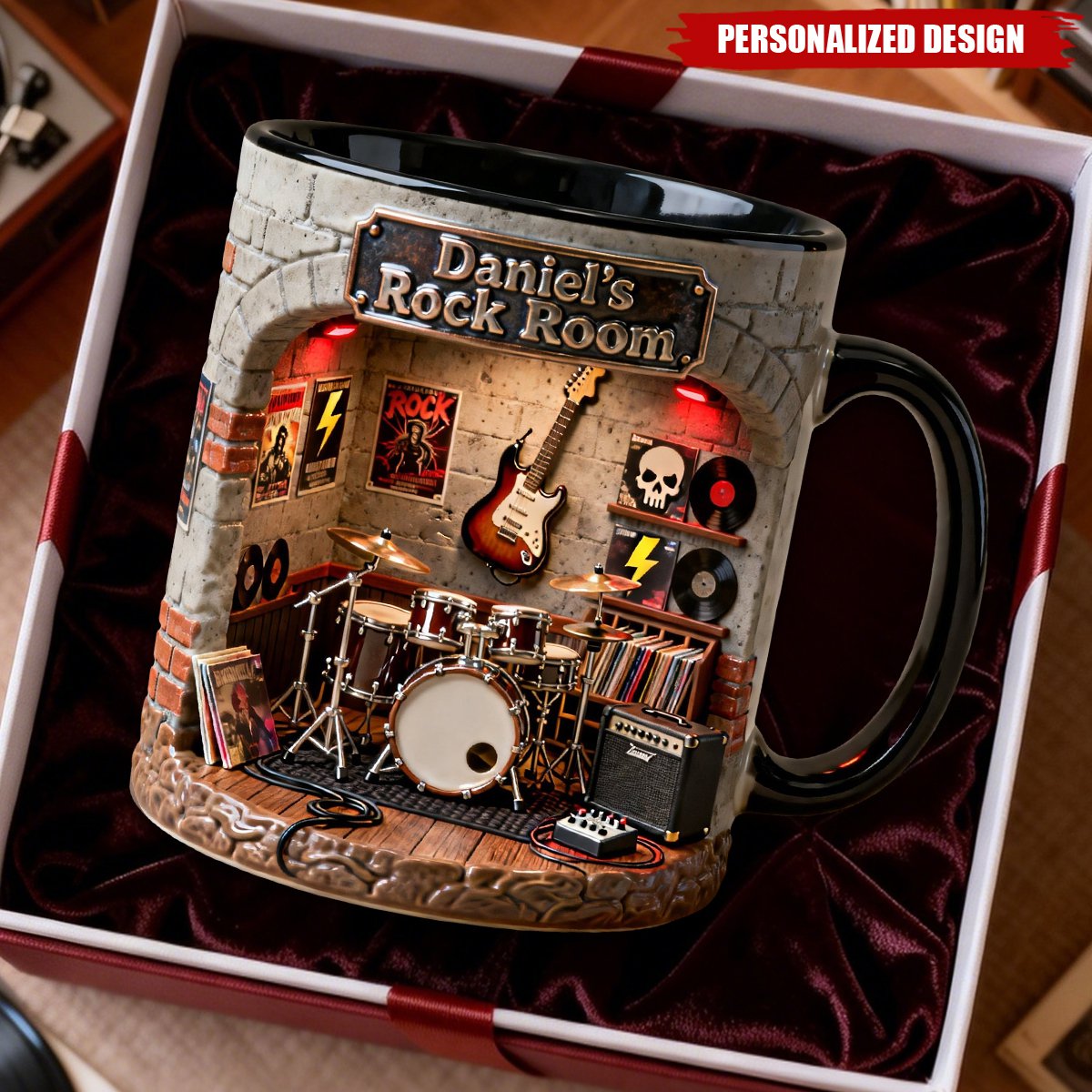 Born To Rock Coffee Mug - Personalized Music Lover Gift