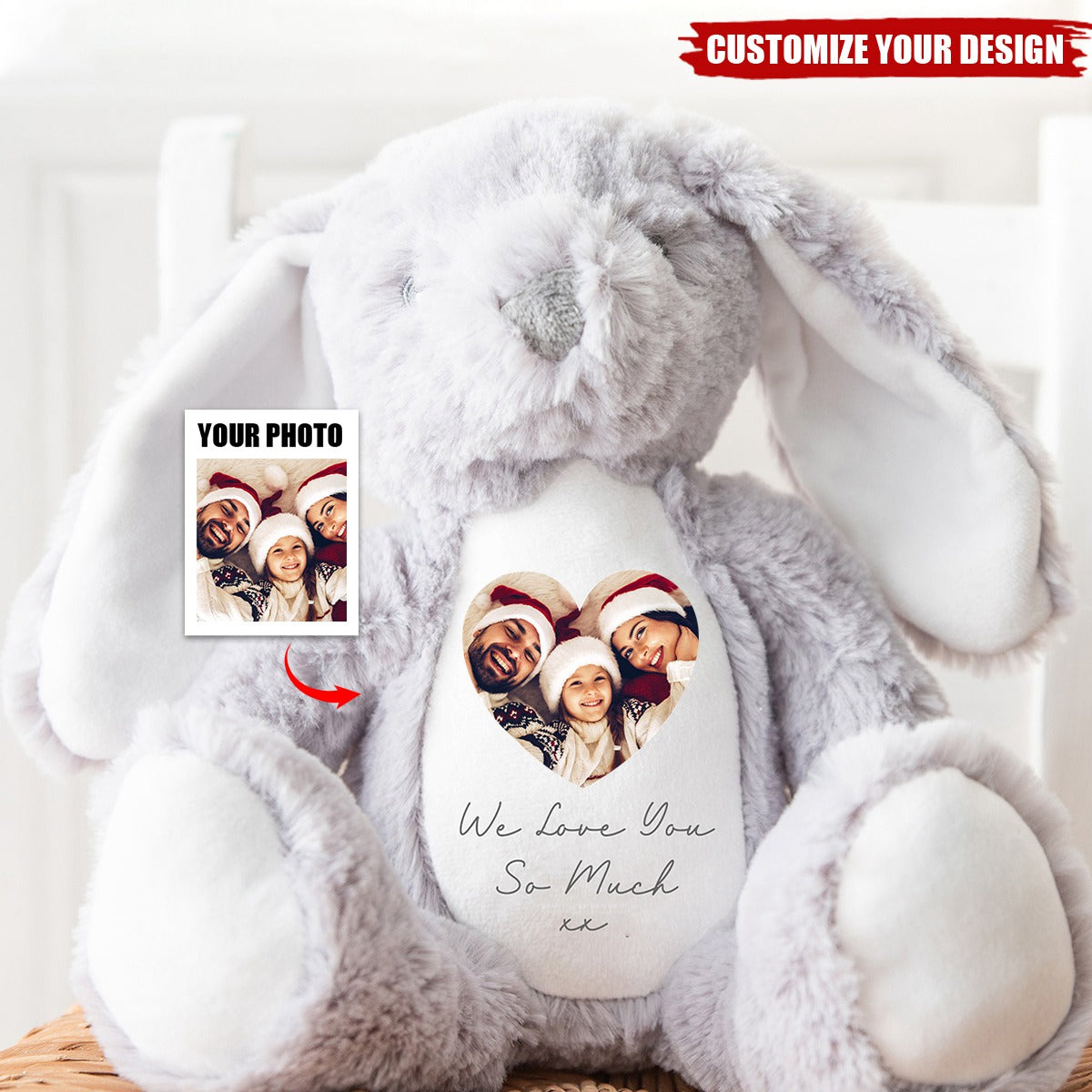 Personalised Photo Teddy, Birthday Teddy, New Baby Teddy