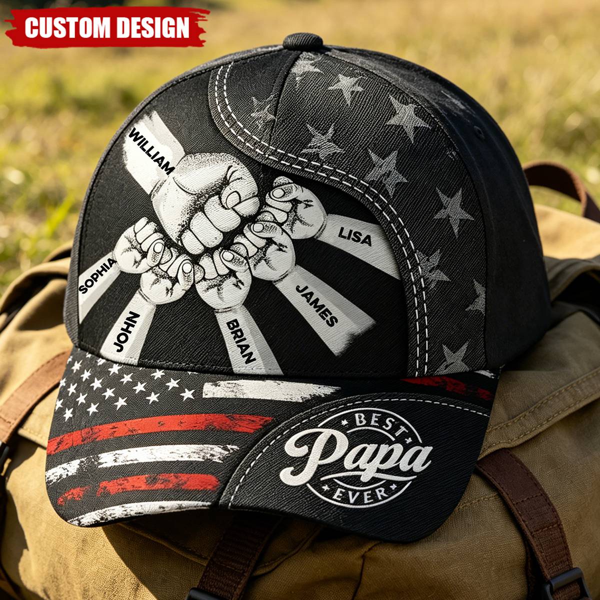 The Power Of Dad Comes From Love - Personalized Custom Classic Cap