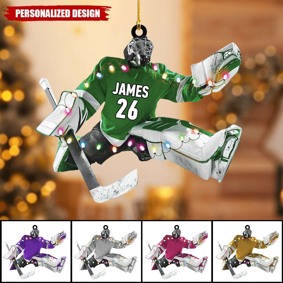 Personalized Hockey Player Ornament-Gifts For Hockey Lovers-2024 New Release