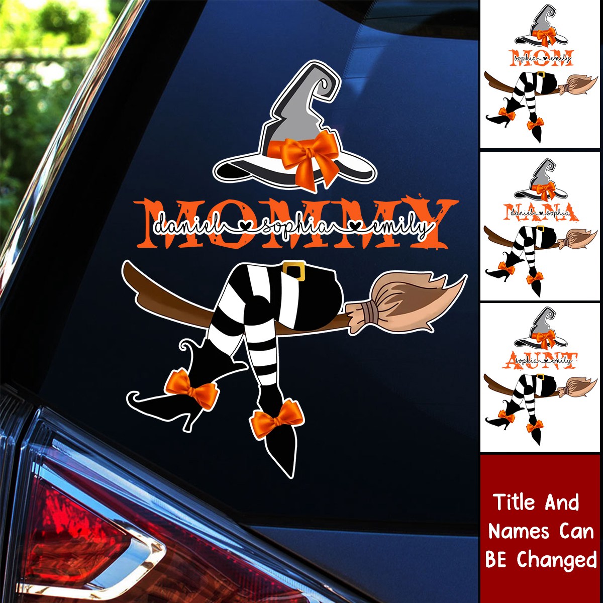 Personalized Gift For Nana/Mom Witch Halloween Decal