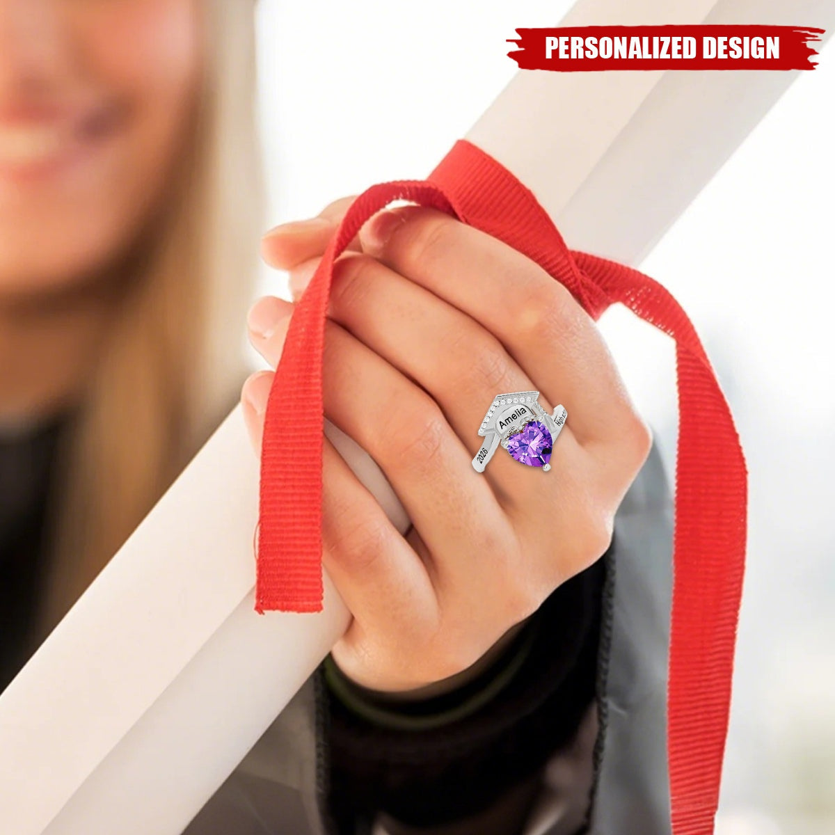 Personalized Graduation Ring - Graduation Gift for Her