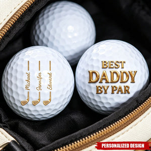 Custom Kids Names Golf Balls, Sentimental Family Pride Golf Gift for Papa Grandpa