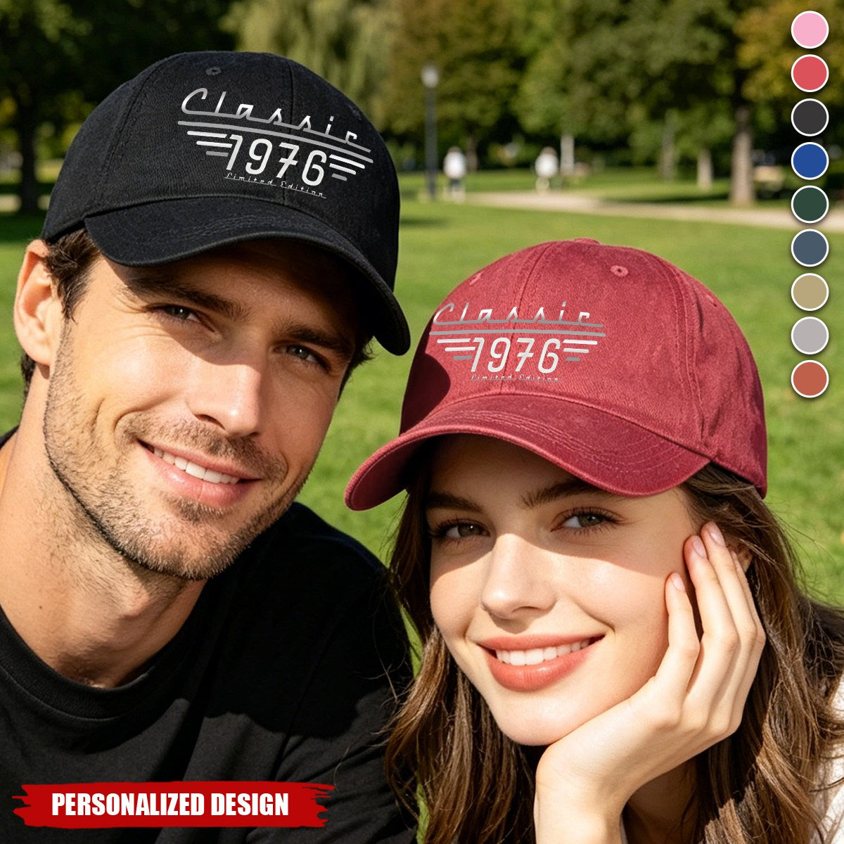 Personalized Classic Limited Edition Custom Birth Year Baseball Cap - Gift for Men Women