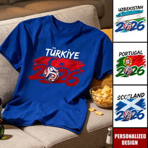 Personalized 2026 Soccer World Cup Country T-Shirt - Custom Name
