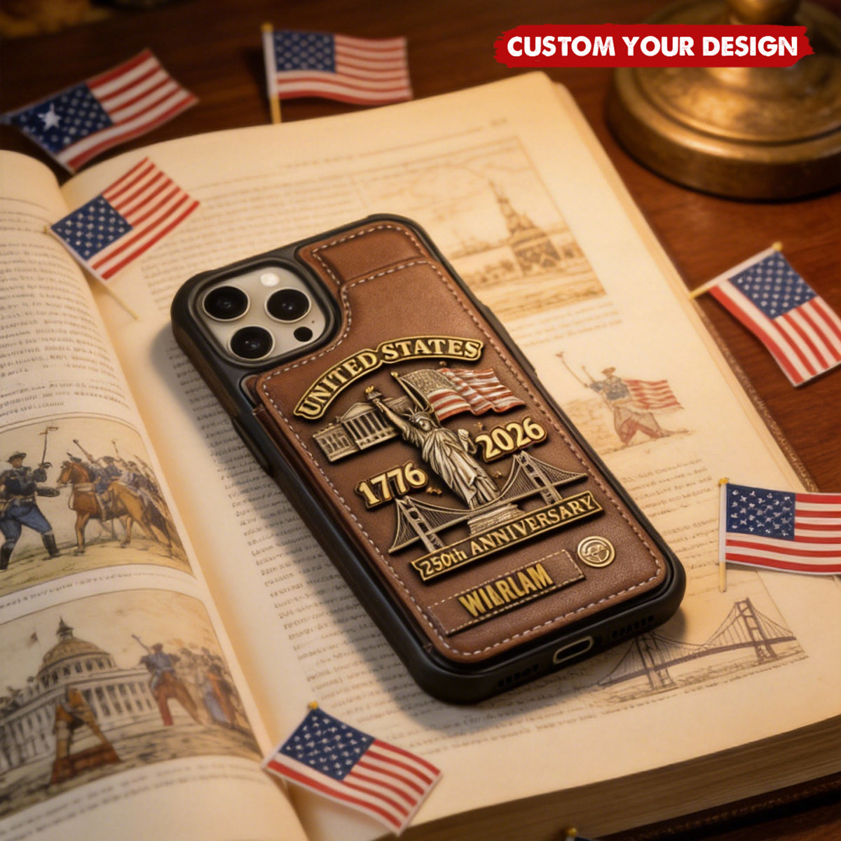 250th Anniversary - Personalized Wallet Phone Case