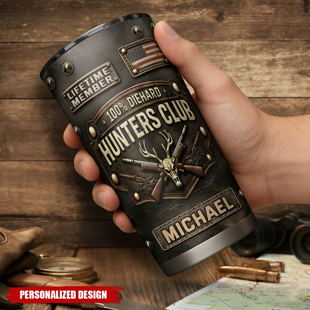 Personalized Hunters Club Tumbler – Unique Gift for Hunters