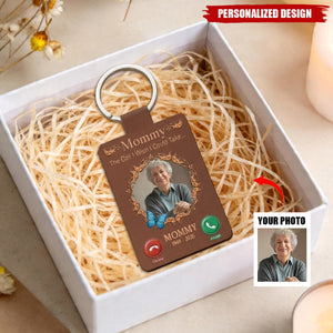 Personalized Memorial Leather Keychain - Custom Photo "The Call I Wish I Could Take" Memorial Gifts