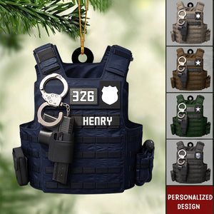 2024 New Release Custom Logo Police Christmas Personalized Two Sided Shaped Christmas Ornament