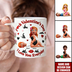 Personalized Couple Cartoon Mug – Funny Valentine’s Day Gift with Custom Names