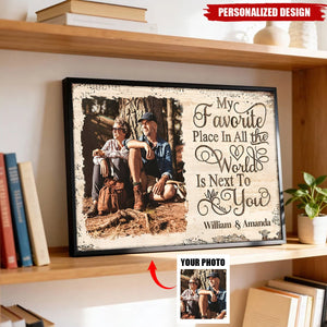 Next To You Is One Of My Favorite Places To Be - Personalized Photo Couple Poster