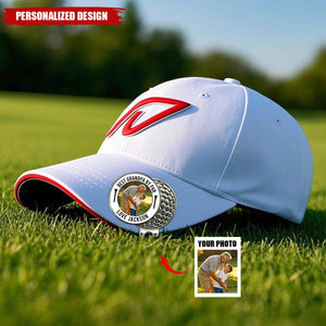 Personalized Family Photo Golf Ball Marker Hat Clip - Father’s Day Gift for Golf‑Loving