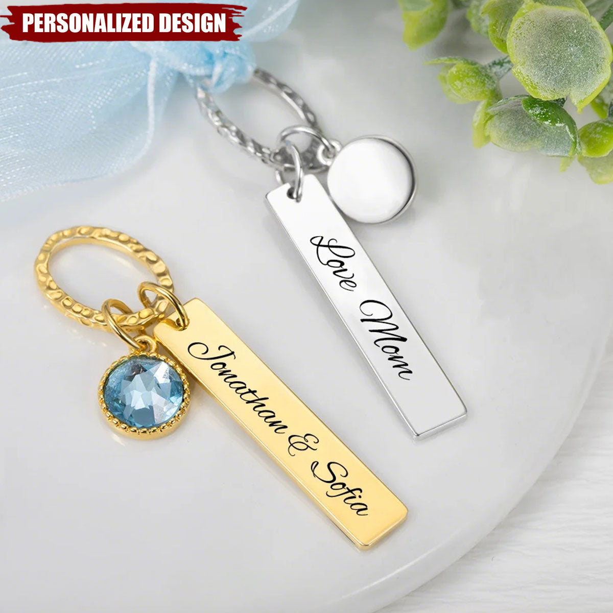 Personalized Wedding Bouquet Charm -  Wedding Gift for the Bride