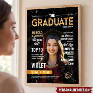 Personalized Graduation Magazine Poster - Unique Gift For Graduates