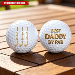 Custom Kids Names Golf Balls, Sentimental Family Pride Golf Gift for Papa Grandpa